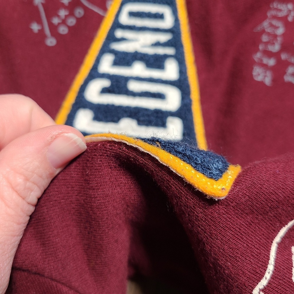 365 Kids Garanimals Maroon Football Long Sleeve Shirt Size 5 with Pennant Patch‎ - Picture 3 of 5